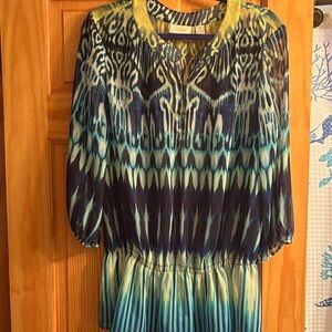 Chico Teal and Navy Blouse